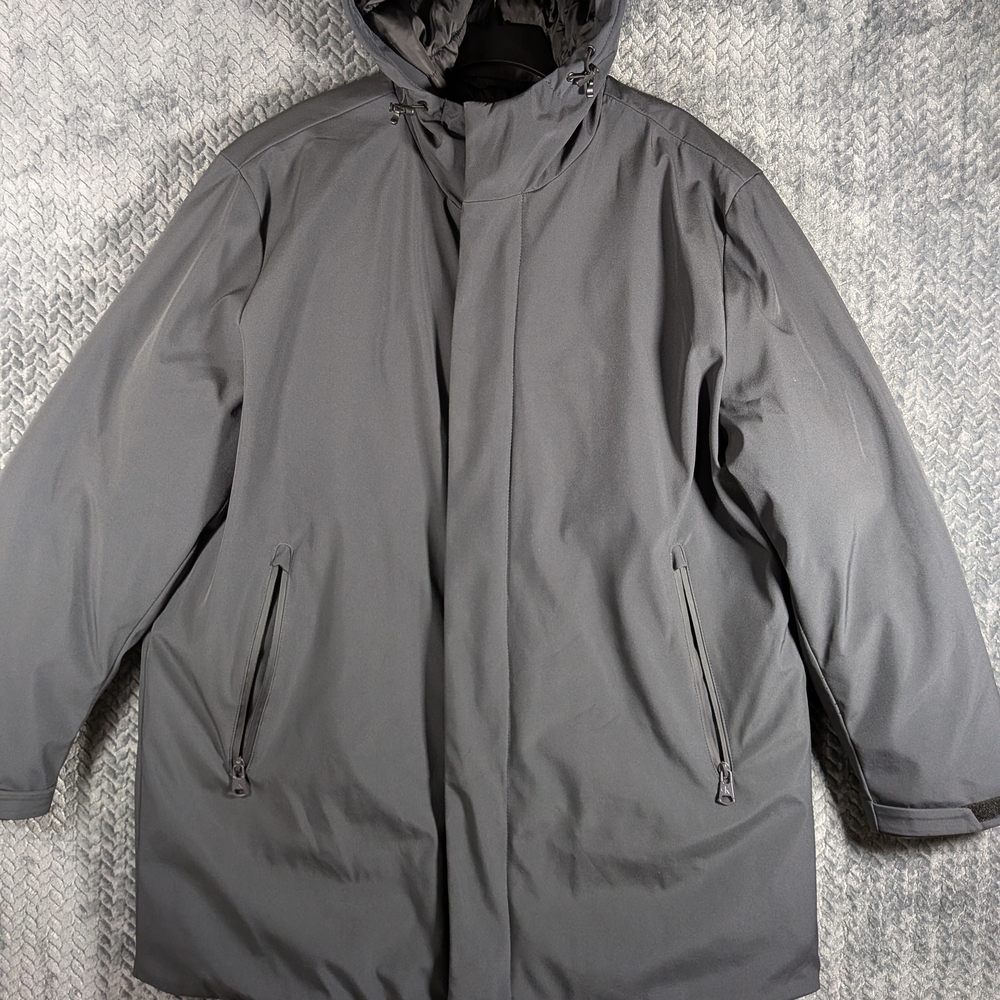 Calvin Klein Men's Down Winter Parka/Coat Gray Hooded XL